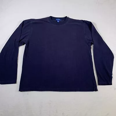 J.Crew Sweatshirt Mens Large Blue Pullover Cotton Plain Tee Adult Outdoors U57 • $19.95