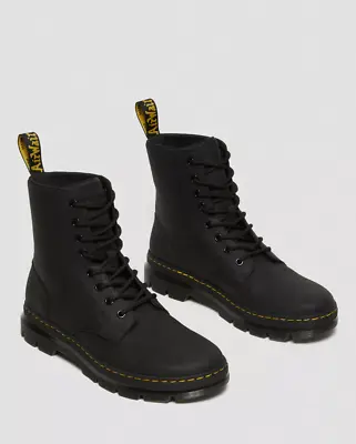 Dr. Martens COMBS Black Wyoming Leather Casual Unisex Boots • $60