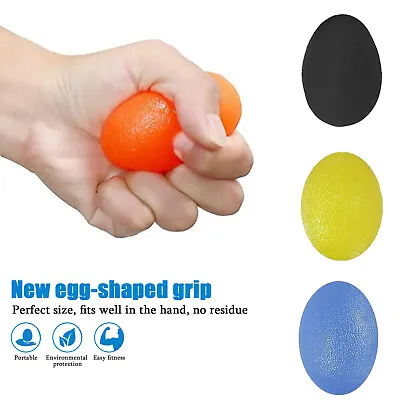 Hand Therapy Exercise Squeeze Balls Stress Relief Grip Muscle Strengthener UK • £5.78