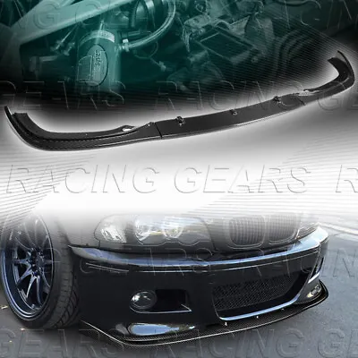 Real Carbon Fiber H-style Front Bumper Lip Spoiler Splitter Fit 01-06 Bmw E46 M3 • $269.95