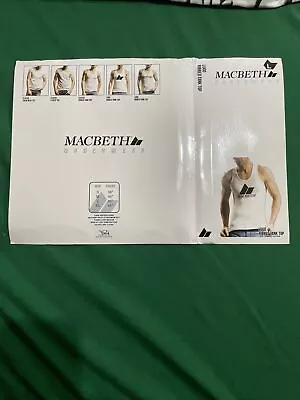 MACBETH Logo Ribbed Tank Top Black  Medium Size . Unisex • $6