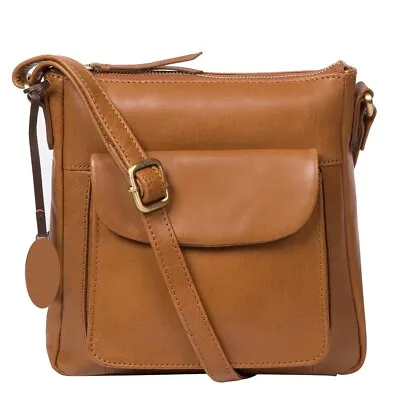 Tan Leather Cross Body Shoulder Bag • £39.99