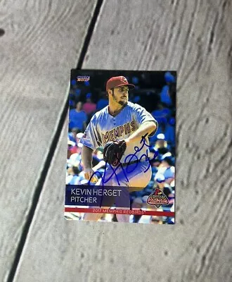 2017 Choice Memphis Redbirds Kevin Herget Signed Auto Team Set Card #14 • $9.99