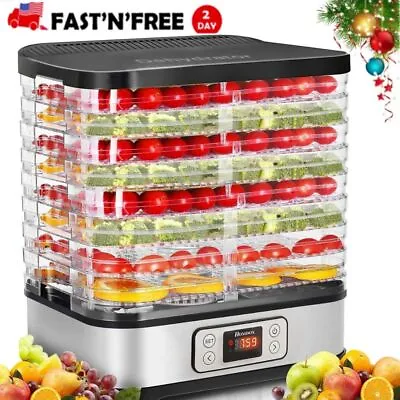 8 Trays Commercial Food Dehydrator Fruit Preserver Stainless Steel Meat Dryer • $63.99