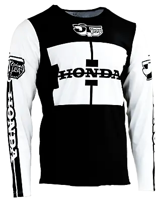 New 2023 JT Racing Honda Authentic Licensed 1980 Retro Style Moto Jersey Black • $75