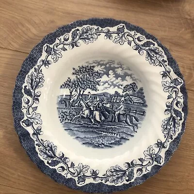 1 X Myotts COUNTRY LIFE Blue Bowl 22.5cm Excellent Condition Staffordshire Ware • £4.99