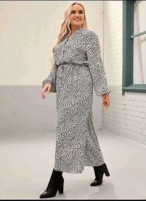 Dalmation Print Plus Size Dress 0XL UK SIZE 16 • £6