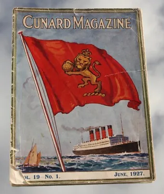 £40 • Buy Cunard Line Rms Aquitania Mauretania Etc Magazine June 1927