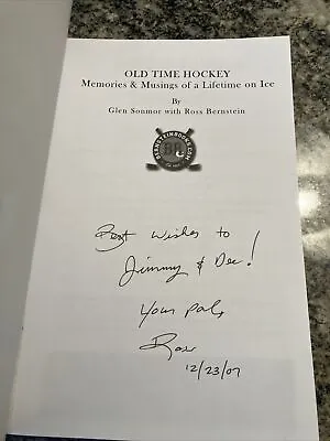 Old Time Hockey: Memories & Musings Of A Lifetime On Ice Sonmor Bernstein SIGNED • $12