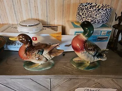 Porcelain  Mallard Drake & Hen By A.d. Priolo/mint • $50