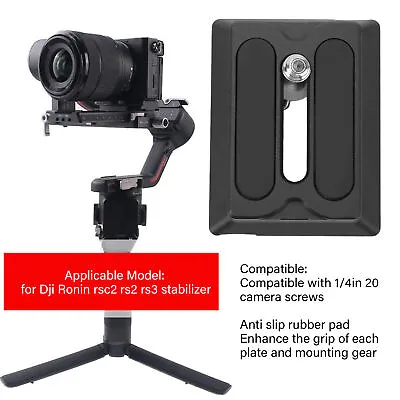 Quick Release Plate Tripod Ball Head Base Camera Stabilizer Accessories For GDS • £11.94