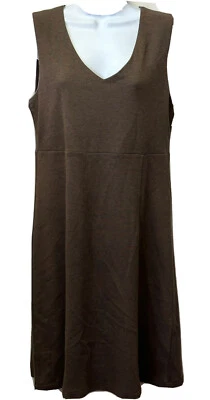 $17.85 • Buy Horny Toad Chaka Sleeveless Dress Brown V-Neck Womens Size M Casual Athleisure