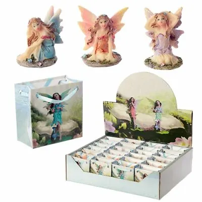 Cute Mini Flower Fairy Figurine In Gift Bag Small Shelf Sitter Ornament Statue  • £5.95