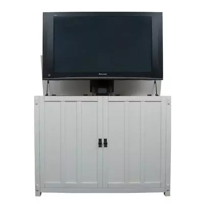 Elevate 72013 White Mission Style TV Lift Cabinet For 50  Flat Screen TVs • $2199