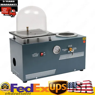 $639 • Buy 2L Jewelry Cast Vacuum Investing Casting 5CFM Investment Device Lost Wax Equip