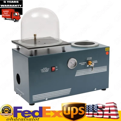 $639 • Buy 2L Jewelry Cast Vacuum Investing Casting 5CFM Investment Device Lost Wax Equip