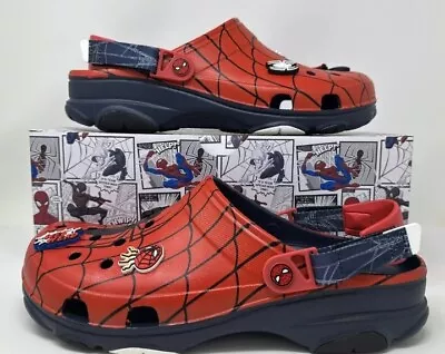 Marvel Team Spider-Man X CROCS All Terrain Clog Men's Size 13 208782-410 • $74.99