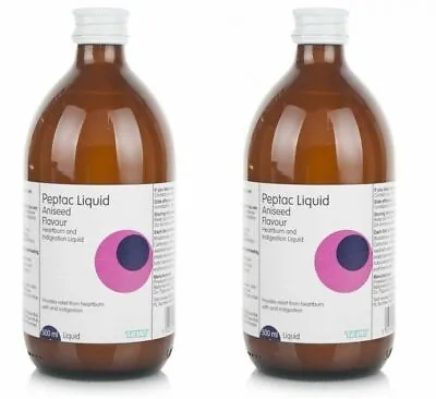 £11.35 • Buy 2 X  Peptac Aniseed Relief Liquid 500ml - Heartburn Acid Reflux & Indigestion