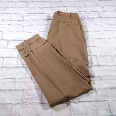 Zanella Todd Light Brown Flat Front Italy Wool Mens Dress Pants 33x30 • $24.97