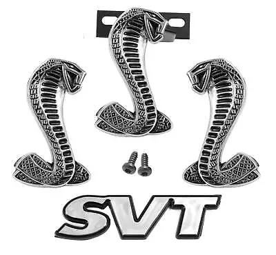 1994-2004 Mustang Cobra Snake Fender 4 Piece Grille SVT Emblems • $46.55