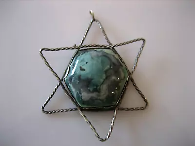 Vintage Sterling Silver Large Star Of David Pendant • $26.98