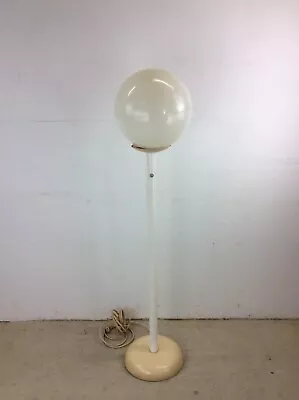Mid Century Modern White Floor Lamp With Large Globe • $595