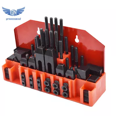 58Piece Pro-Series 7/16  T-Slot Clamping Kit Bridgeport Mill Set Up Set 3/8-16 • $58.18