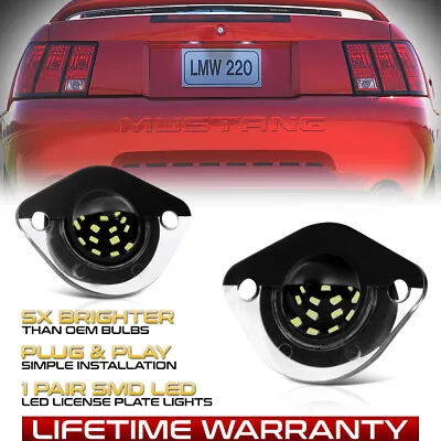 SUPER BRIGHT For 1994-2004 Ford Mustang White SMD LED License Plate Light Lamp • $17.99