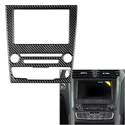 GPS Navigation Panel Cover Trim Carbon Fiber Black For Ford Fusion Mondeo 13-19 • $26.85