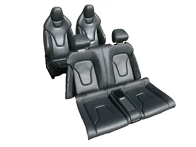 13-17 Audi 8t S5 Convertible Front Rear Seat Set Black Leather Oem 082223b • $1150