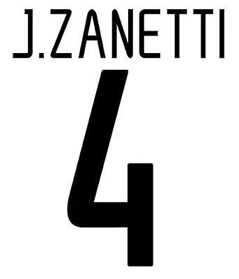 Inter Milan Zanetti Nameset Shirt Soccer Number Letter Heat Print Football A 02 • £10