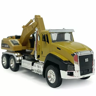 1:50 Alloy+Plastic Digger Excavator Dump Truck Model Car Diecast Kids Toy Gift • $22.39