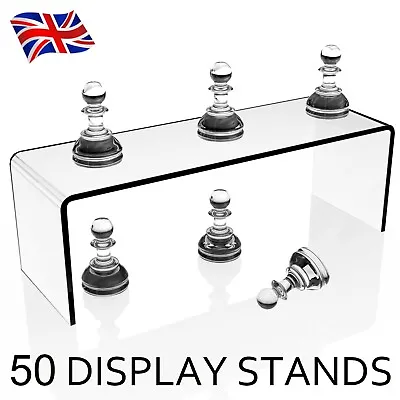 Perspex Display Risers Plinths Shelves Bridges Stands-Collectables Art Organizer • £64.18