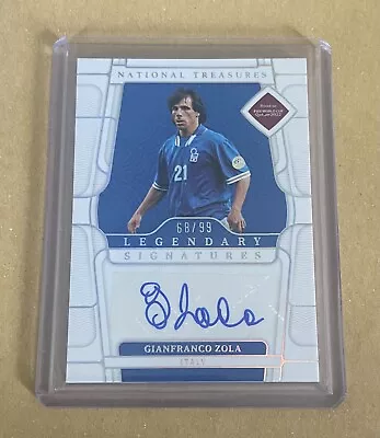 £45 • Buy National Treasures Gianfranco Zola Auto 68/99 Italy 🇮🇹