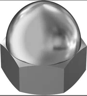 Acorn Cap Nuts STAINLESS STEEL #6 8-32 10-24 10-32 1/4 5/16 3/8 7/16 1/2 5/8 3/4 • $14.99