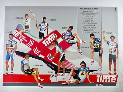 Time 1991 Teams Poster Hinault Indurain Roche Delgado AVDP 19  X 28  Bike Z NOS • $112.50