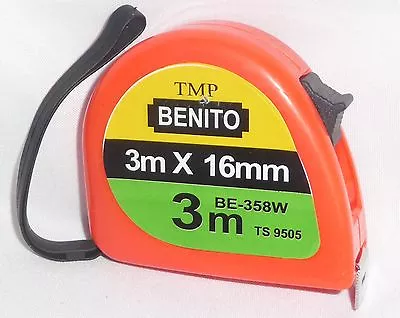 3m TAPE MEASURE Red ~ New VERY CHEAP! 16mm Wide Metal • $14.95