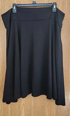 ISACC MIZRAHI For TARGET A-lined Circle Skirt Zip Side Black XXL EUC • $8.99