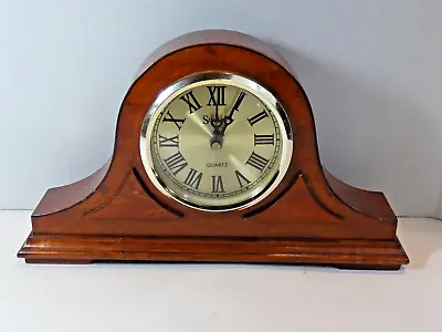 STRATFORD Mantle Shelf Wood Clock Roman Numerals 12.75 X8  • $19.95