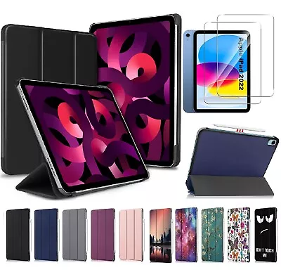 For IPad 10th 9th 8th 7th Generation Leather Case Cover / Glass Screen Protector • $20.99