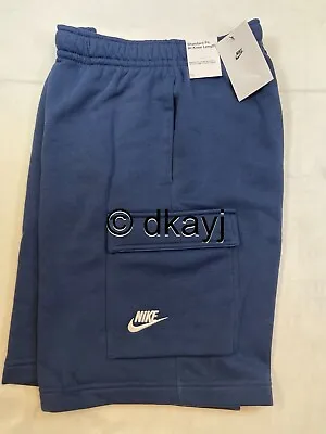 Nike Sportswear Fleece Midnight Navy Cargo Shorts Shorts S Men $40 • $19.74