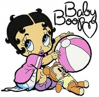 BETTY BOOP BABY EMBROIDERED SET 2 BATHROOM HAND TOWEL By Laura • £24.11