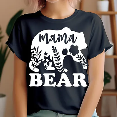 Mama Bear T-Shirt Mother's Day Mommy Bear Baby Shower Mom Life Mama Top #V #MD • £9.99