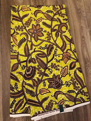 AFRICAN ANKARA FABRIC 6 Yards 100% Wax • $38