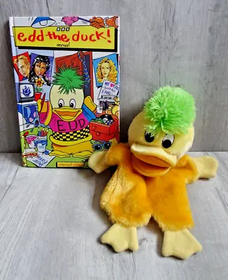 Edd The Duck Hand Puppet + Annual Book BBC Vintage 1990's Golden Bear • £14.99