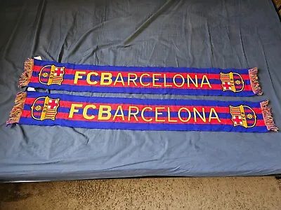 2 Pieces Original FCB Barcelona Scarf Bought In Spain 2015 Made In Portugal -New • $29.99