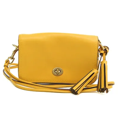 Coach Legacy Penny 19914 Women's Leather Shoulder Bag Yellow BF562662 • $157