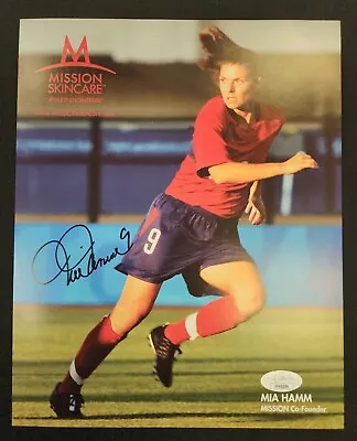 Mia Hamm Signed Autographed 8x10 USA Women's Soccer Legendary Icon JSA VV63304 • $99.95