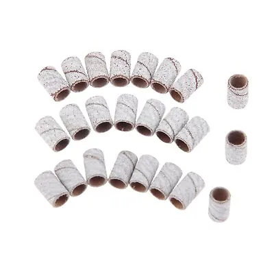 100PCS 120/150/240 Grit Sanding Band Sleeves F Nail Art Drill File Machine Bits • $5.29