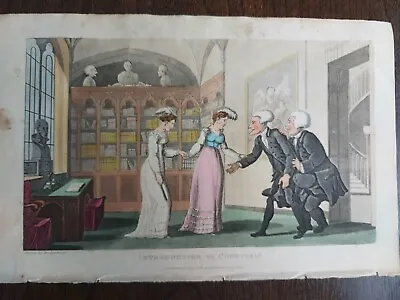 £6.50 • Buy Aquatint Print - 1821 Dr Syntax Introduction To Courtship T Rowlandson